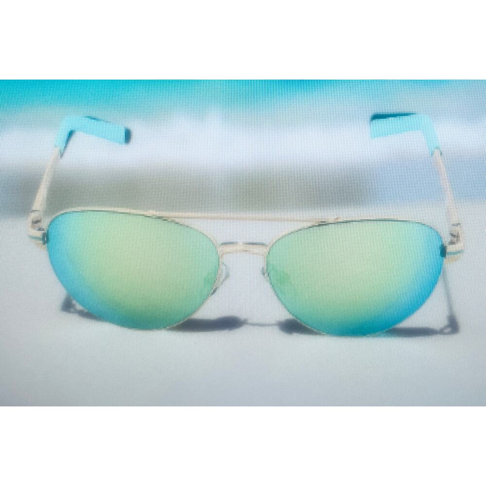 Adrienne Vittadini Aviators with Blue Lenses and Gold Frames